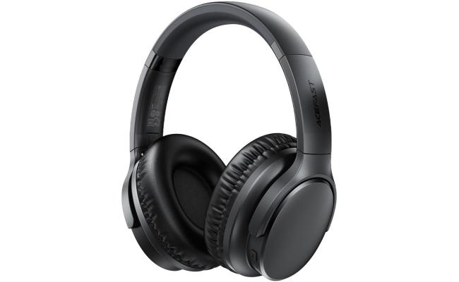 ACEFAST H10 Wireless Bluetooth 5.4 Over Ear Headphone Low Latency Gaming Earbuds with 40MM Speaker Foldable Music Sports Headphones - Black
